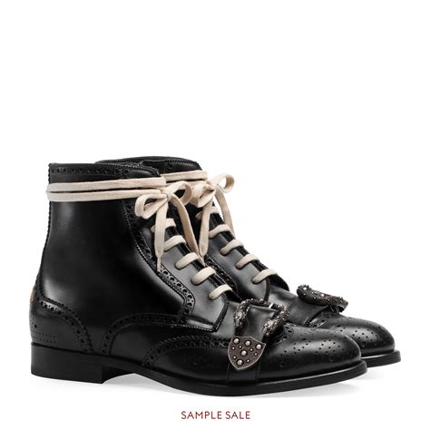 men gucci queercore boots leather and tweed|Gucci Men's Queercore Brogue Boots Men.